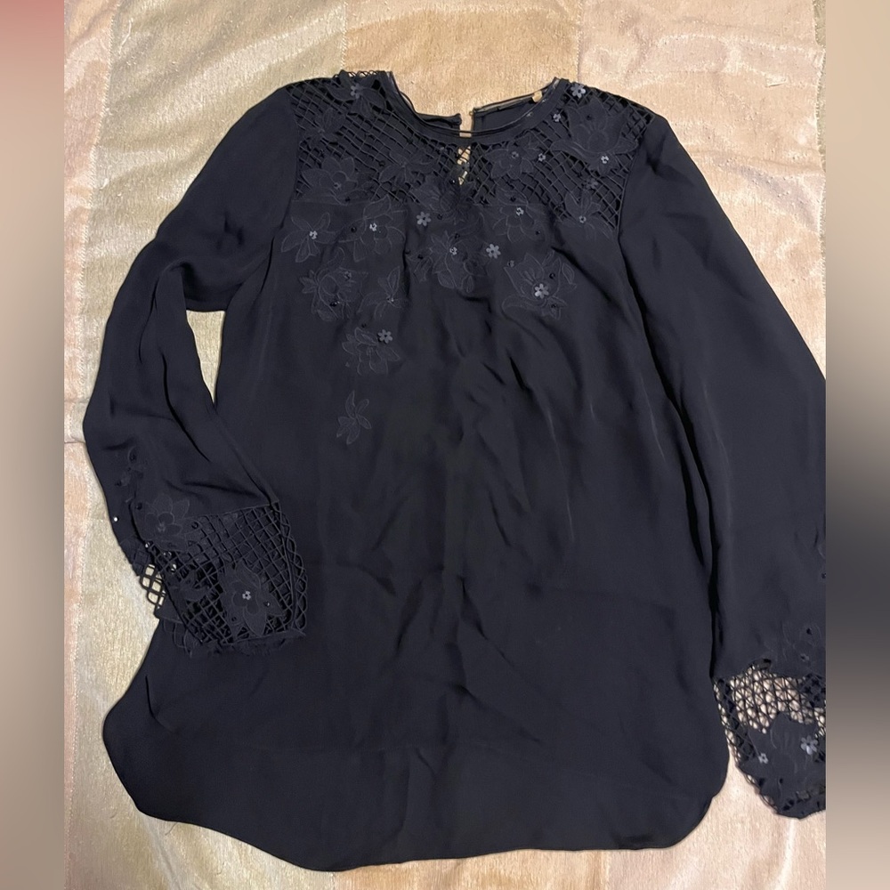Elegant Black Lace Women's Top
